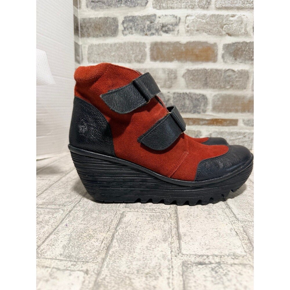 Fly London Yugo Wedge Ankle Boots Suede Comfort Platform  Booties 41